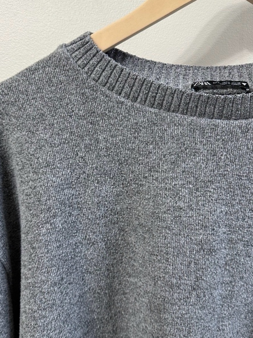 Zara Boxy Relaxed Fit Crewneck Sweater - Picture 5 of 9